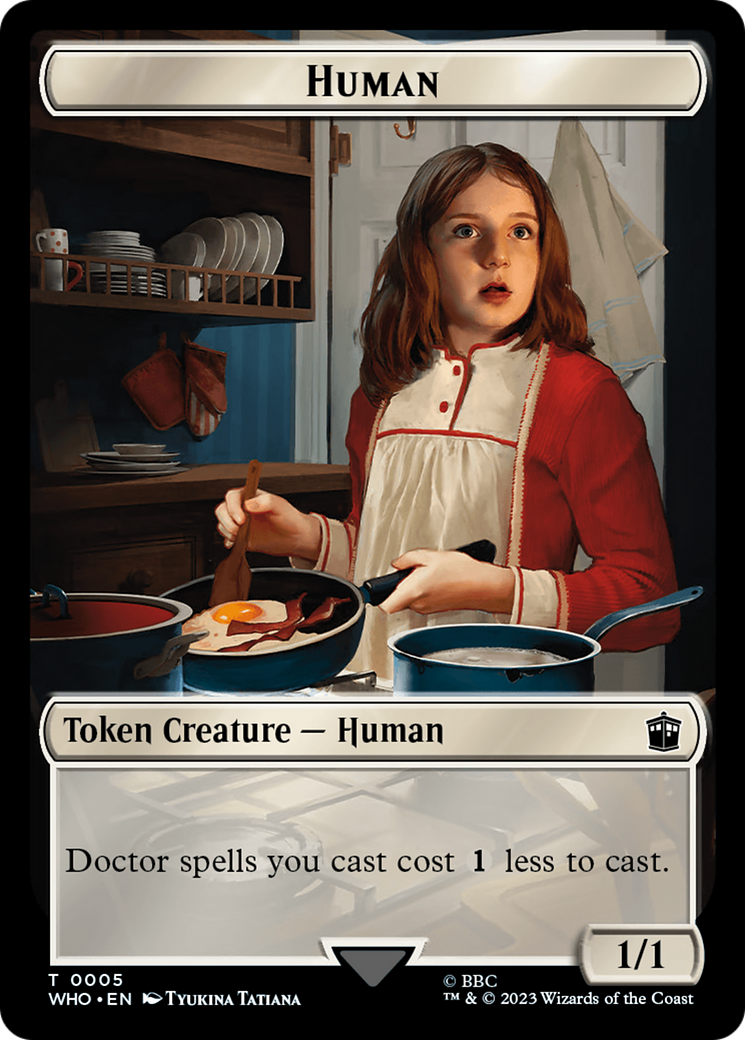 Human (0005) // Clue (0023) Double-Sided Token [Doctor Who Tokens] | Lots Moore NSW