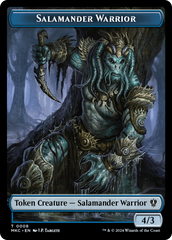 Salamander Warrior // Zombie Double-Sided Token [Murders at Karlov Manor Commander Tokens] | Lots Moore NSW