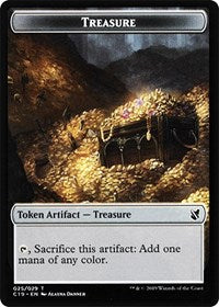 Treasure // Human Double-sided Token [Commander 2019 Tokens] | Lots Moore NSW