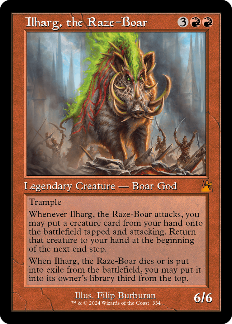 Ilharg, the Raze-Boar (Retro Frame) [Ravnica Remastered] | Lots Moore NSW