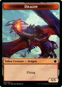 Dragon // Dinosaur Double-Sided Token [Game Night 2019 Tokens] | Lots Moore NSW