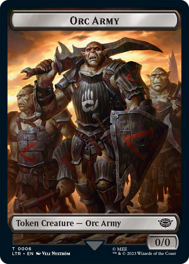 Orc Army (06) // Orc Army (05) Double-Sided Token [The Lord of the Rings: Tales of Middle-Earth Tokens] | Lots Moore NSW