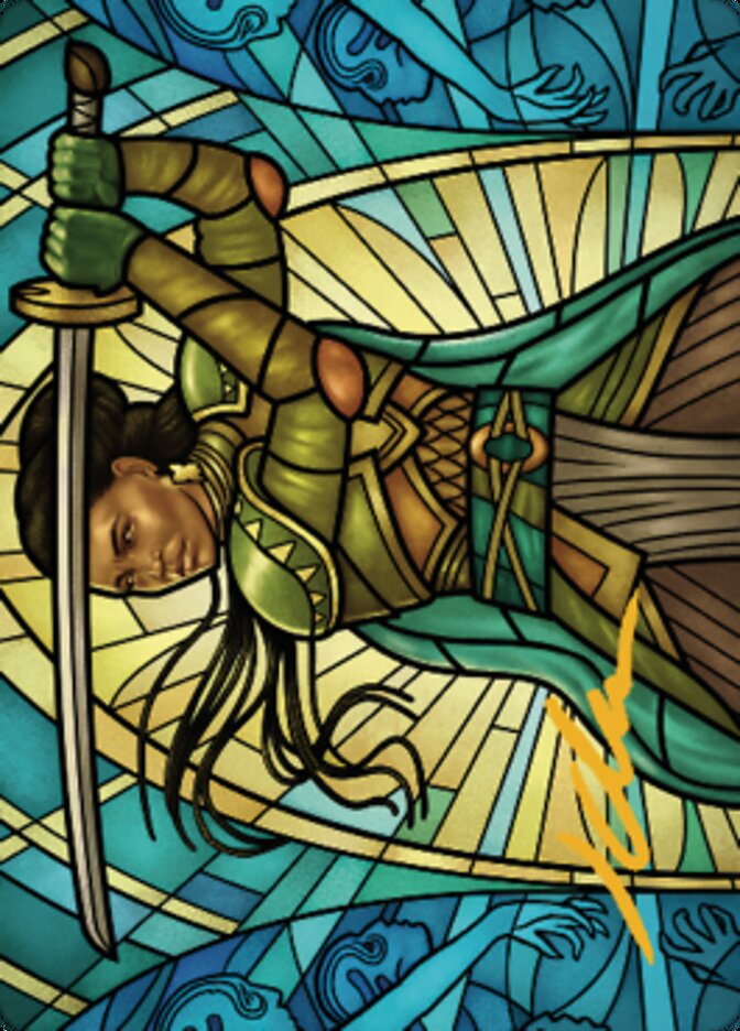 Shanna, Purifying Blade Art Card 2 (Gold-Stamped Signature) [Dominaria United Art Series] | Lots Moore NSW