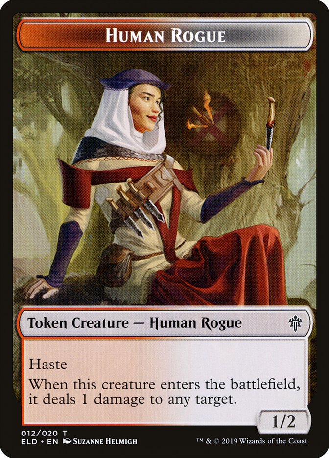 Human Rogue [Throne of Eldraine Tokens] | Lots Moore NSW