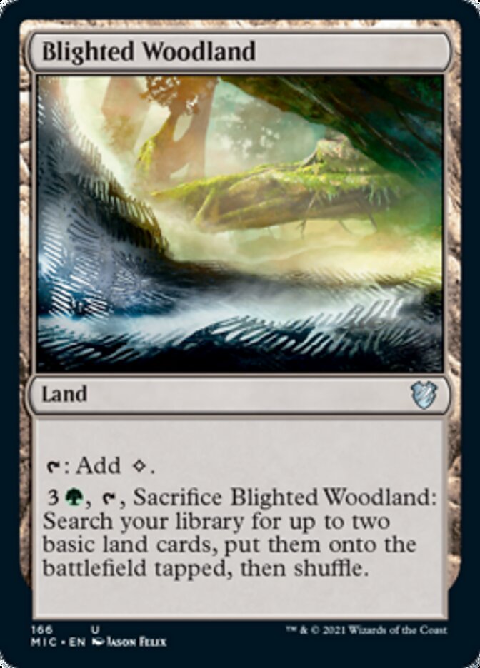 Blighted Woodland [Innistrad: Midnight Hunt Commander] | Lots Moore NSW