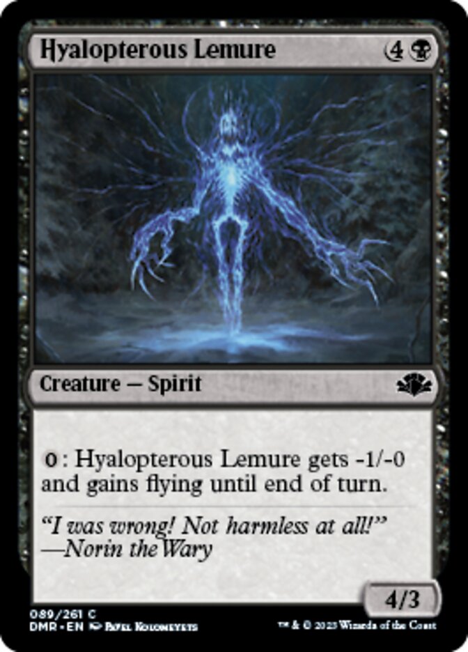 Hyalopterous Lemure [Dominaria Remastered] | Lots Moore NSW