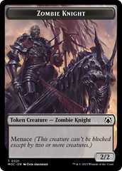 Zombie Knight // Human (6) Double-Sided Token [March of the Machine Commander Tokens] | Lots Moore NSW