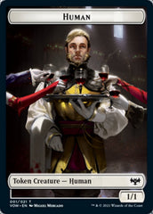 Human (001) // Treasure Double-sided Token [Innistrad: Crimson Vow Tokens] | Lots Moore NSW