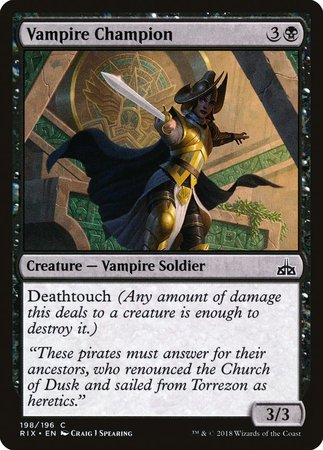 Vampire Champion [Rivals of Ixalan] | Lots Moore NSW