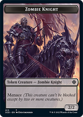 Zombie // Zombie Knight Double-Sided Token [Starter Commander Decks] | Lots Moore NSW