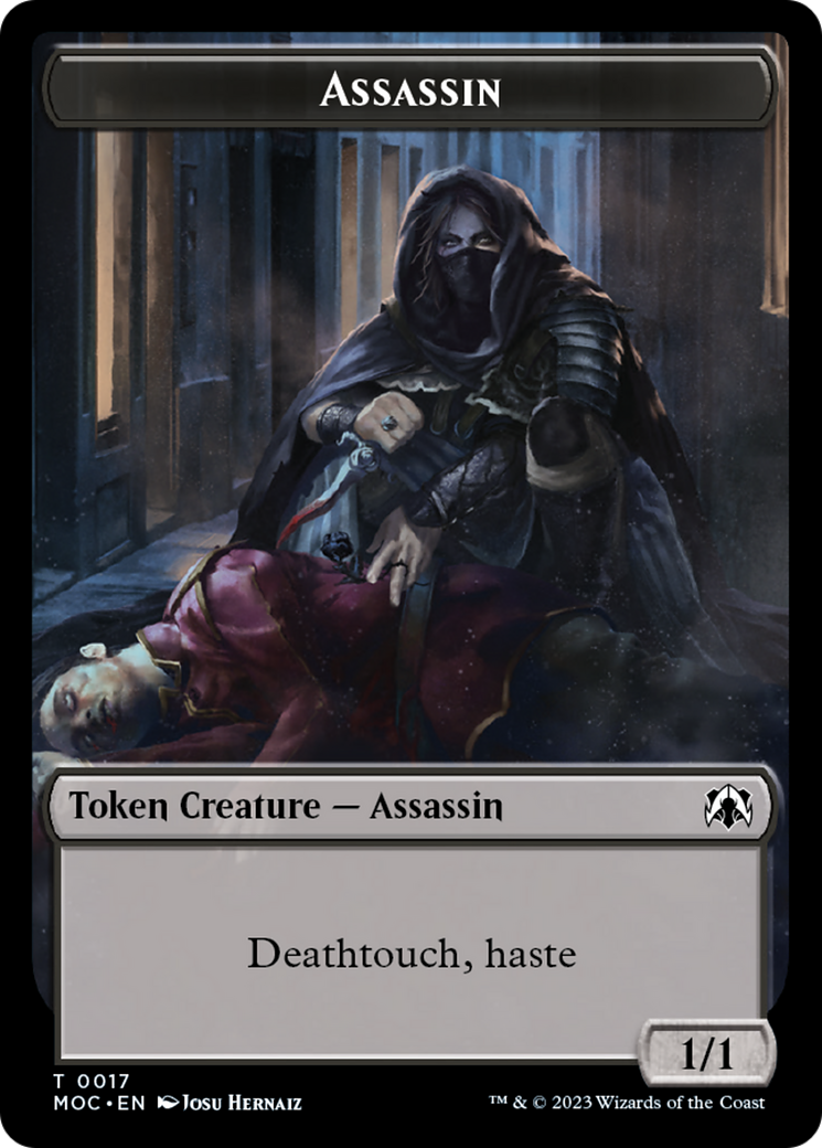 Assassin // Knight (10) Double-Sided Token [March of the Machine Commander Tokens] | Lots Moore NSW