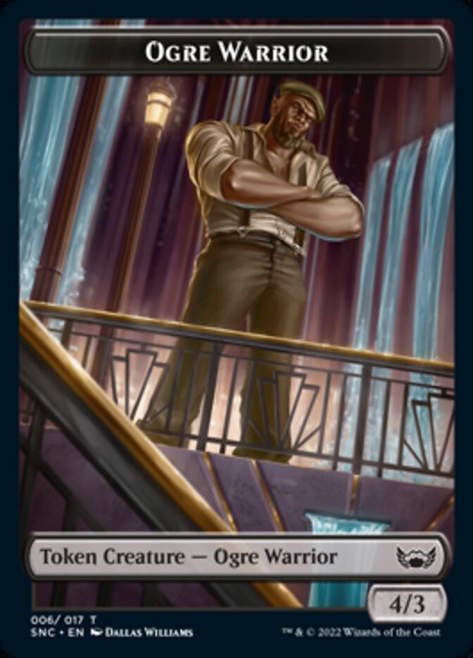 Ogre Warrior // Dog Double-sided Token [Streets of New Capenna Tokens] | Lots Moore NSW