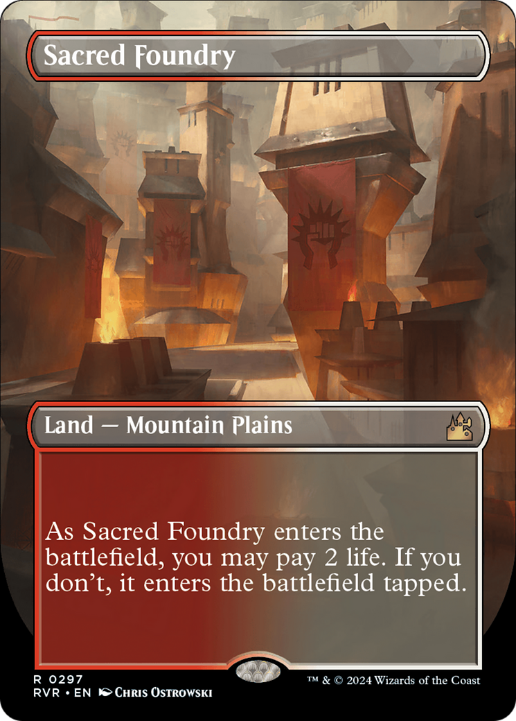 Sacred Foundry (Borderless) [Ravnica Remastered] | Lots Moore NSW