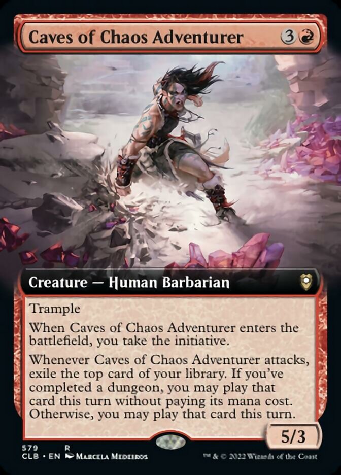 Caves of Chaos Adventurer (Extended Art) [Commander Legends: Battle for Baldur's Gate] | Lots Moore NSW