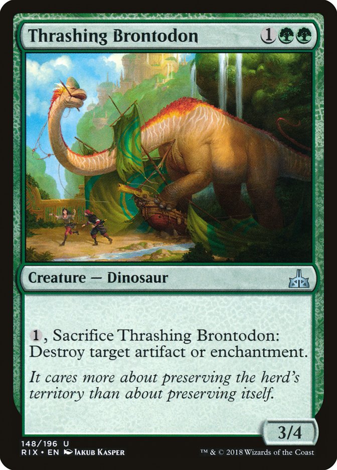 Thrashing Brontodon [Rivals of Ixalan] | Lots Moore NSW