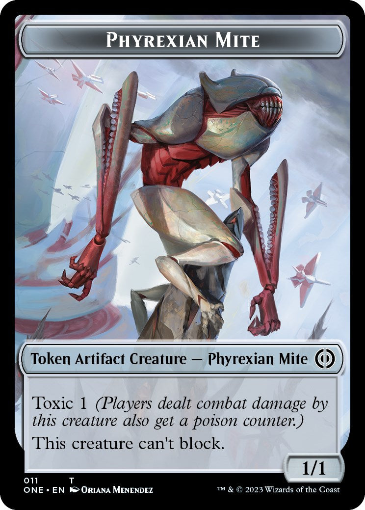 Phyrexian Mite // Phyrexian Insect Double-Sided Token [Phyrexia: All Will Be One Commander Tokens] | Lots Moore NSW