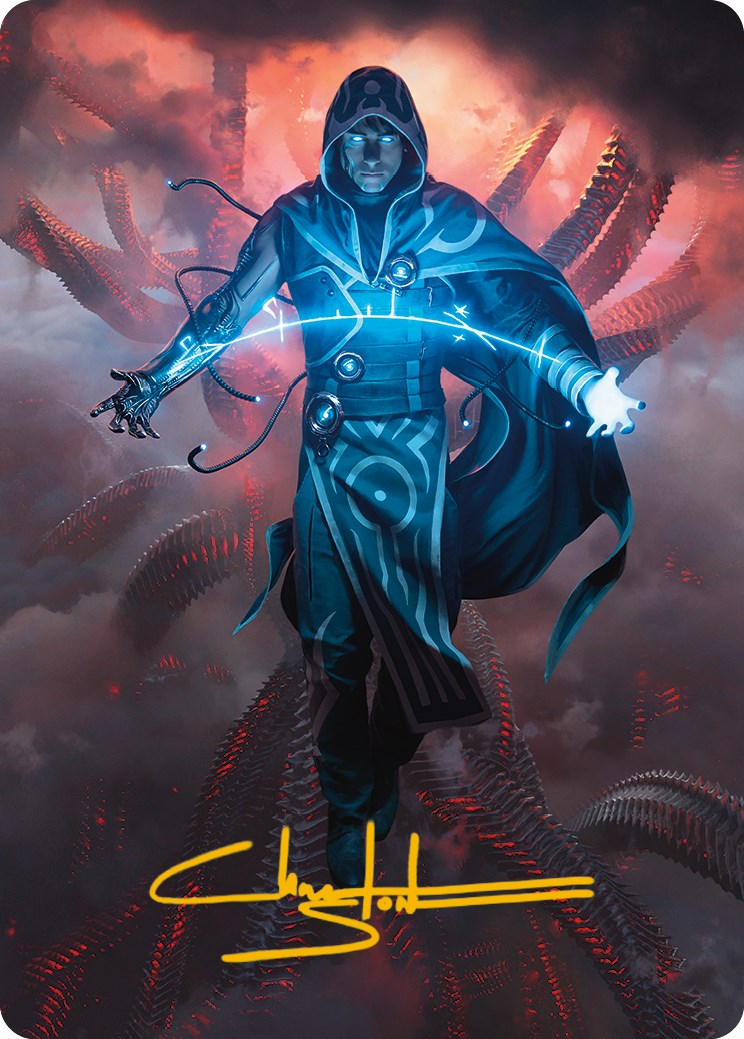 Jace, the Perfected Mind Art Card (Gold-Stamped Signature) [Phyrexia: All Will Be One Art Series] | Lots Moore NSW