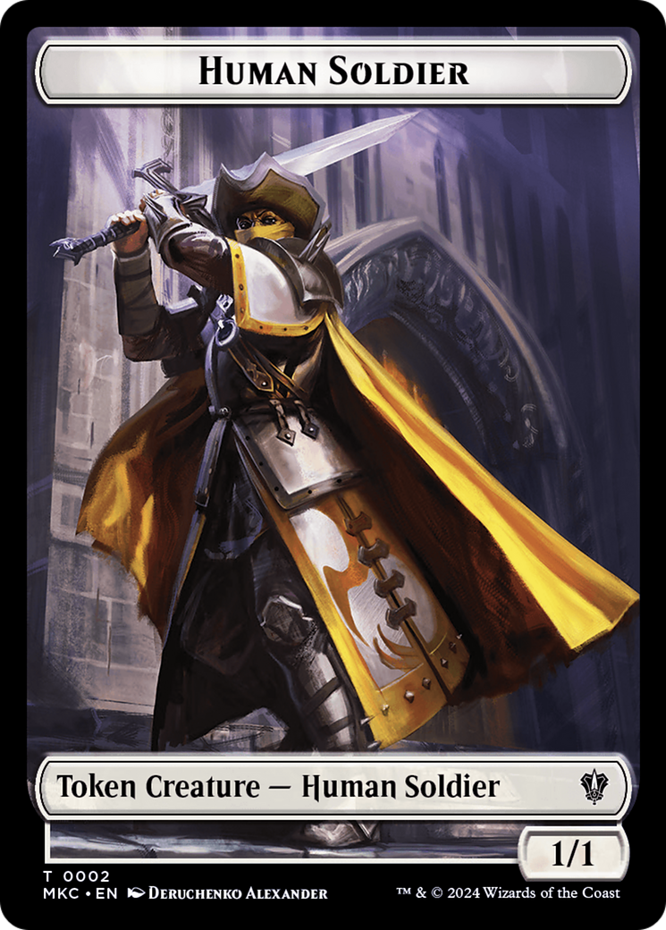 City's Blessing // Human Soldier Double-Sided Token [Murders at Karlov Manor Commander Tokens] | Lots Moore NSW