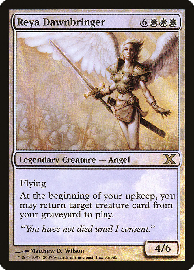 Reya Dawnbringer (Premium Foil) [Tenth Edition] | Lots Moore NSW