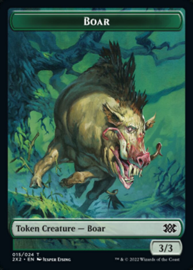 Boar // Treasure Double-sided Token [Double Masters 2022 Tokens] | Lots Moore NSW