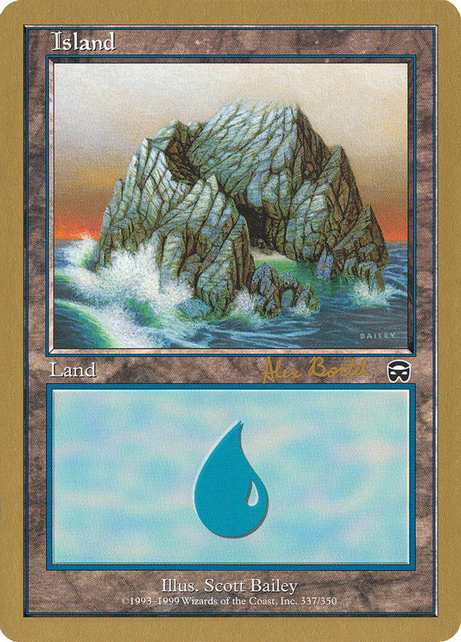 Island (ab337a) (Alex Borteh) [World Championship Decks 2001] | Lots Moore NSW