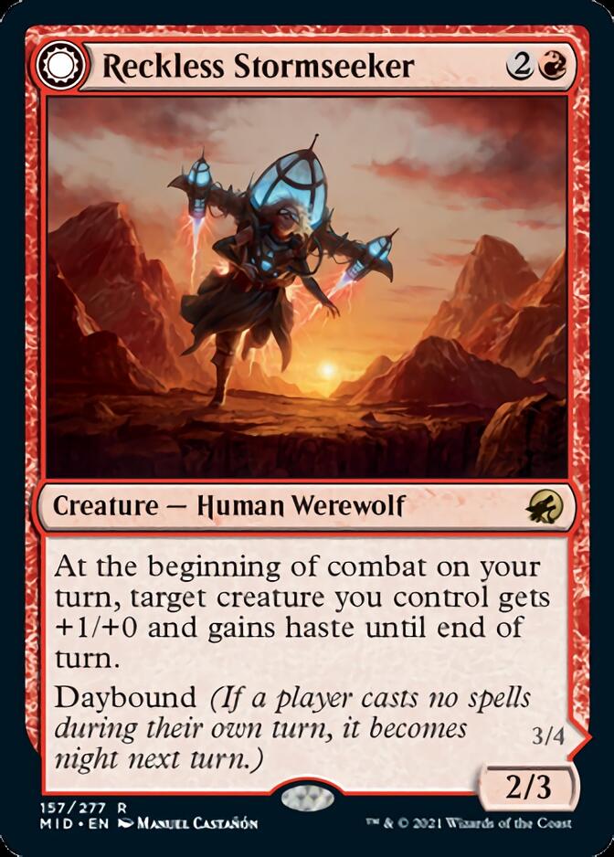 Reckless Stormseeker // Storm-Charged Slasher [Innistrad: Midnight Hunt] | Lots Moore NSW
