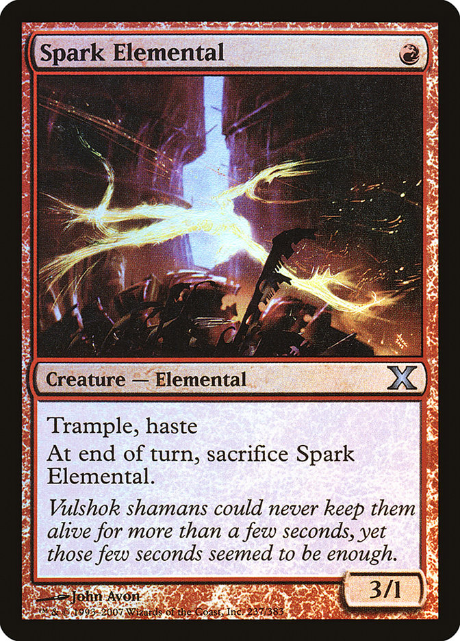 Spark Elemental (Premium Foil) [Tenth Edition] | Lots Moore NSW