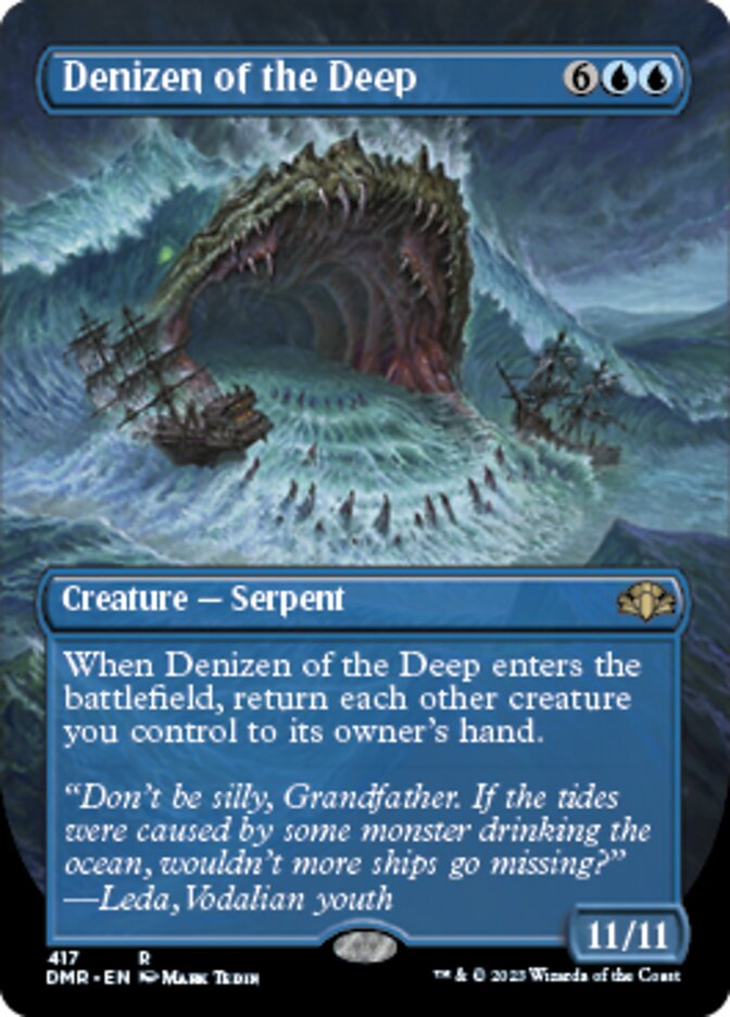 Denizen of the Deep (Borderless Alternate Art) [Dominaria Remastered] | Lots Moore NSW