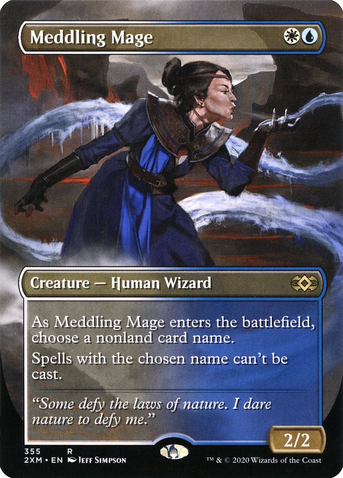 Meddling Mage (Borderless) [Double Masters] | Lots Moore NSW