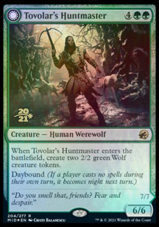 Tovolar's Huntmaster // Tovolar's Packleader [Innistrad: Midnight Hunt Prerelease Promos] | Lots Moore NSW