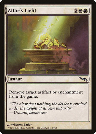 Altar's Light [Mirrodin] | Lots Moore NSW