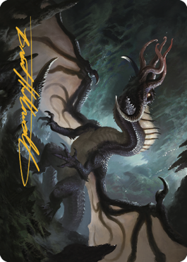 Brainstealer Dragon Art Card (Gold-Stamped Signature) [Commander Legends: Battle for Baldur's Gate Art Series] | Lots Moore NSW