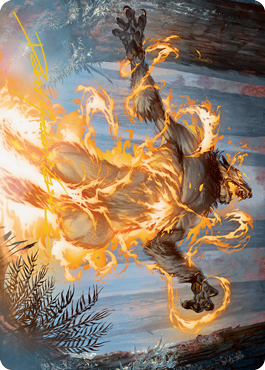 Burn the Accursed Art Card (Gold-Stamped Signature) [Innistrad: Midnight Hunt Art Series] | Lots Moore NSW