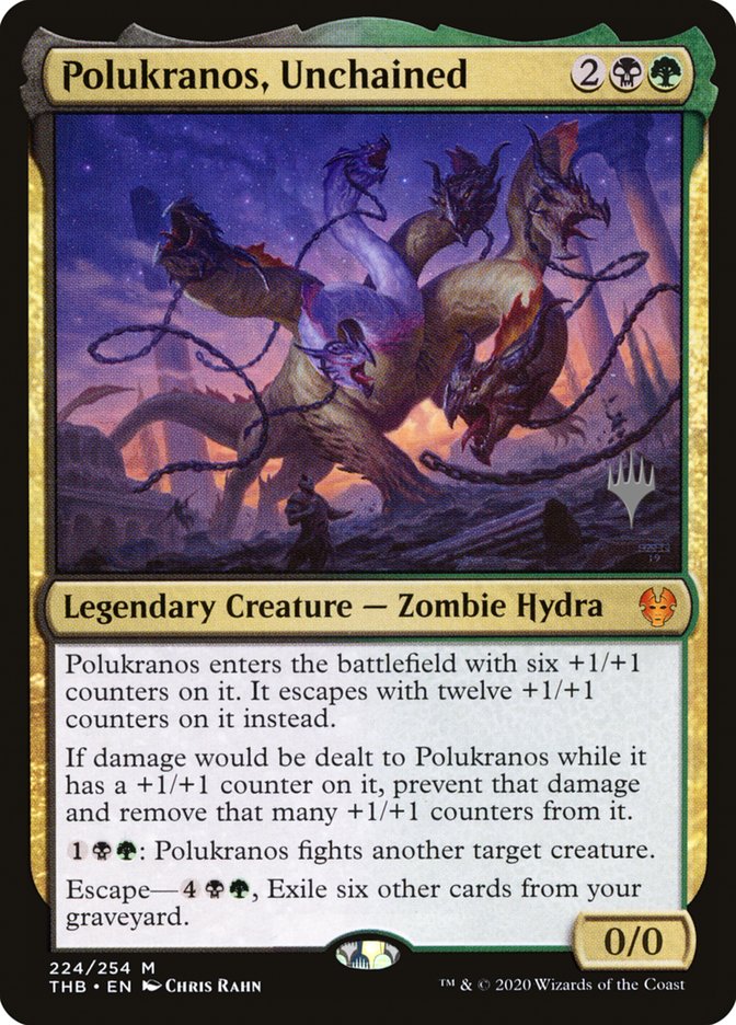 Polukranos, Unchained (Promo Pack) [Theros Beyond Death Promos] | Lots Moore NSW