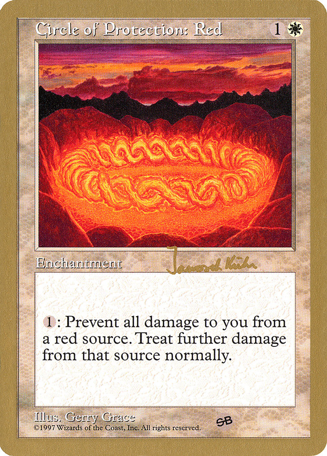 Circle of Protection: Red (Janosch Kuhn) (SB) [World Championship Decks 1997] | Lots Moore NSW