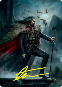 Dracula, Blood Immortal Art Card (Gold-Stamped Signature) [Innistrad: Crimson Vow Art Series] | Lots Moore NSW
