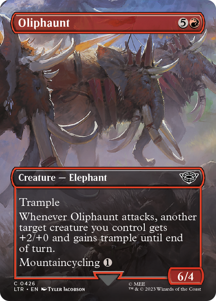 Oliphaunt (Borderless Alternate Art) [The Lord of the Rings: Tales of Middle-Earth] | Lots Moore NSW
