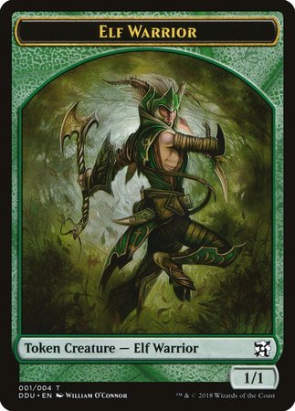 Elf Warrior Token [Duel Decks: Elves vs. Inventors Tokens] | Lots Moore NSW