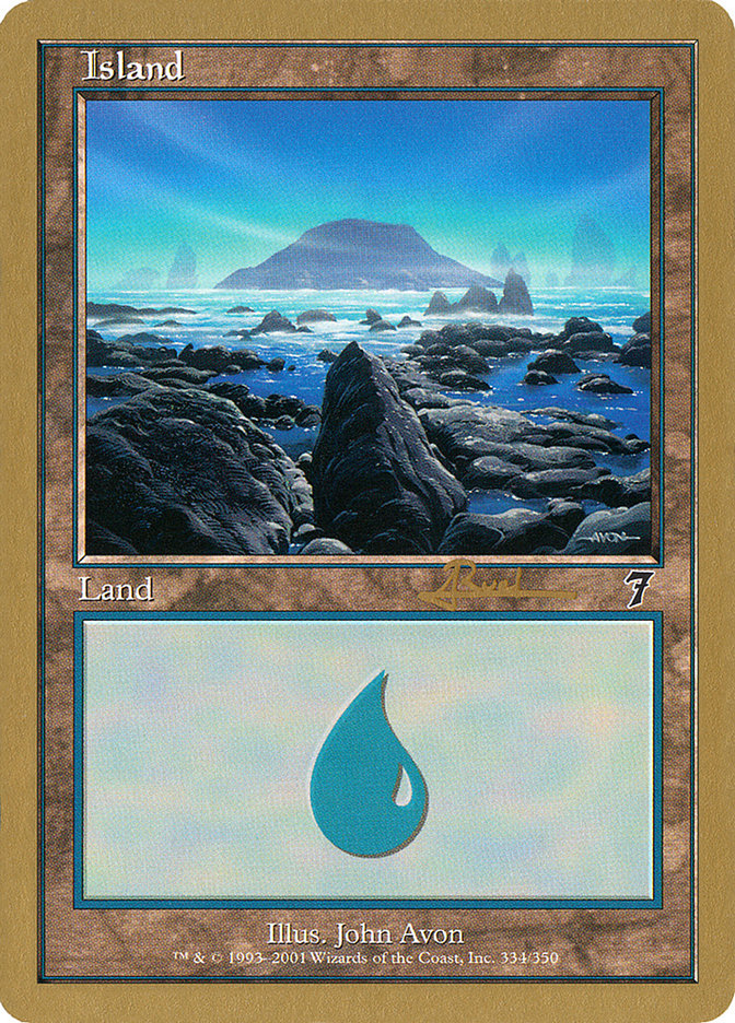 Island (ar334) (Antoine Ruel) [World Championship Decks 2001] | Lots Moore NSW