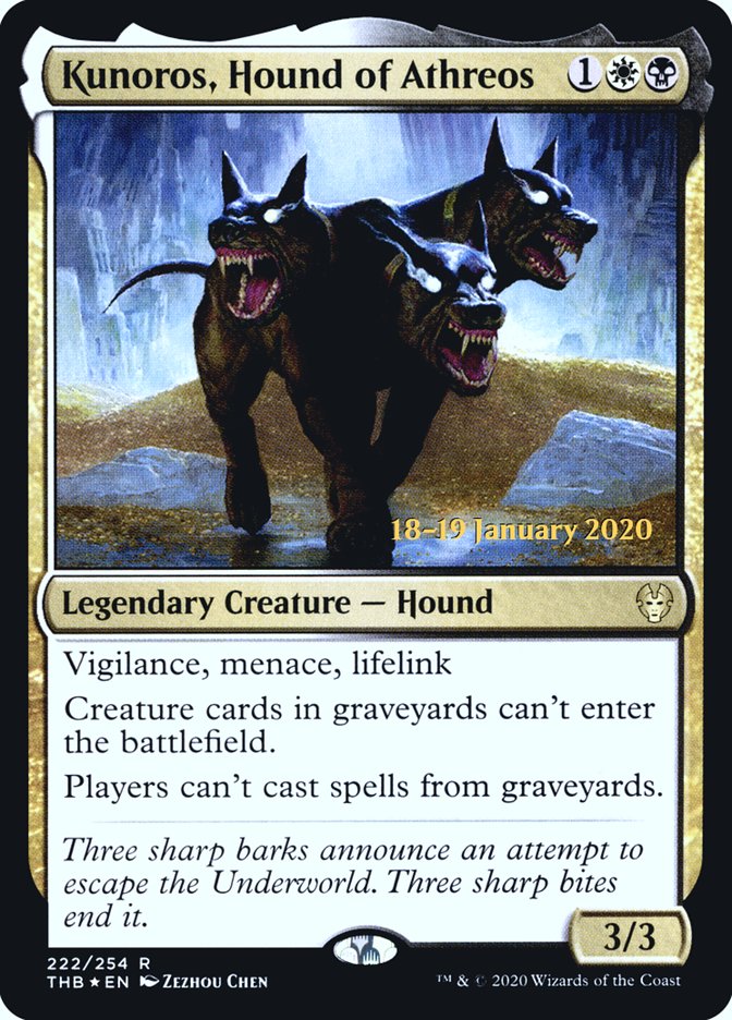 Kunoros, Hound of Athreos [Theros Beyond Death Prerelease Promos] | Lots Moore NSW