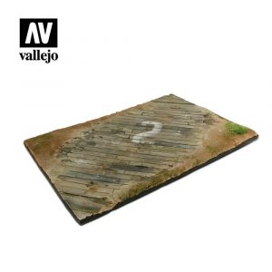 Vallejo Scenics Bases 1/35 - 31x21 Wooden airfield surface Diorama Base | Lots Moore NSW