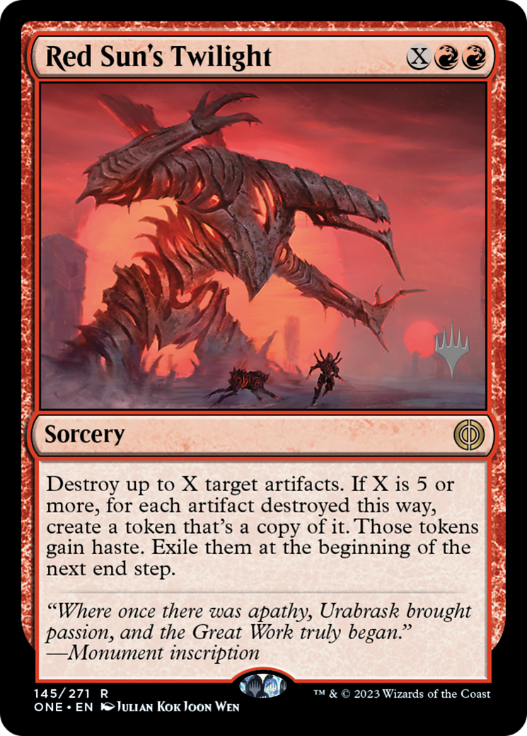 Red Sun's Twilight (Promo Pack) [Phyrexia: All Will Be One Promos] | Lots Moore NSW