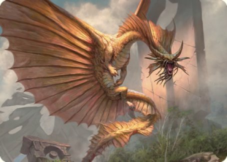 Ancient Gold Dragon Art Card (28) [Commander Legends: Battle for Baldur's Gate Art Series] | Lots Moore NSW