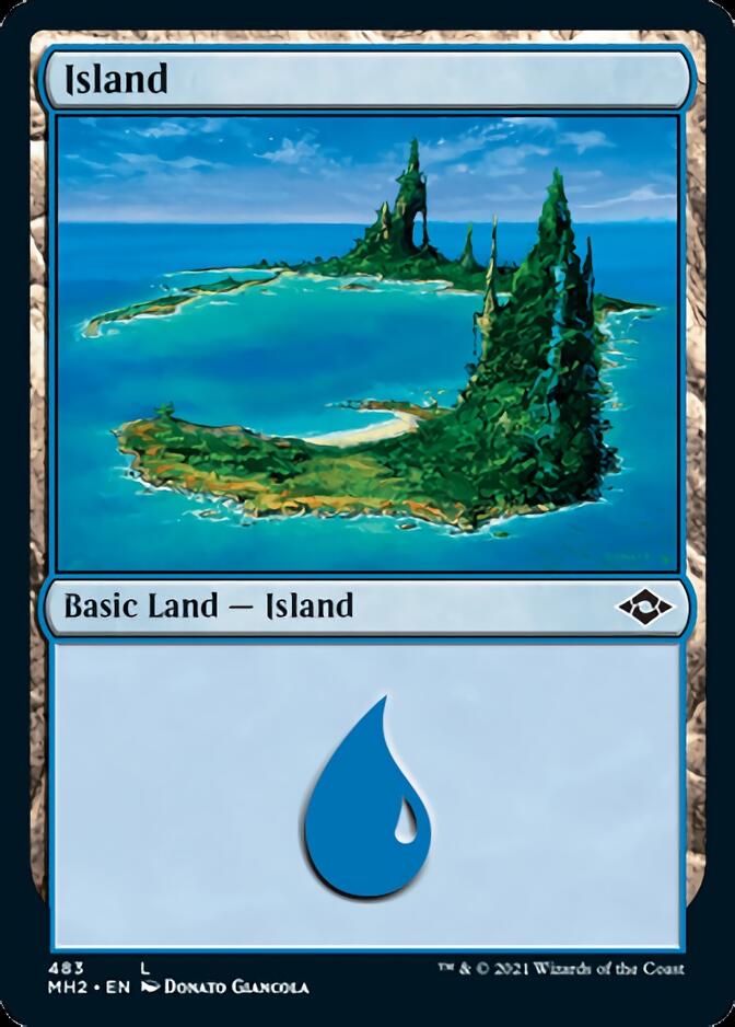 Island (483) (Foil Etched) [Modern Horizons 2] | Lots Moore NSW