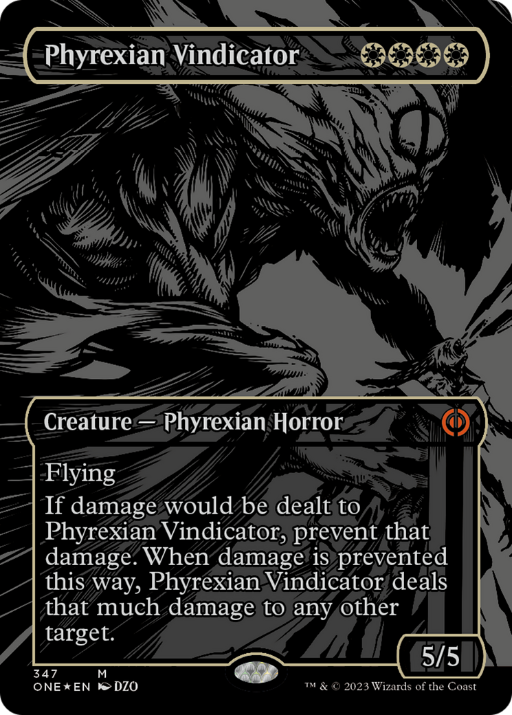 Phyrexian Vindicator (Oil Slick Raised Foil) [Phyrexia: All Will Be One] | Lots Moore NSW