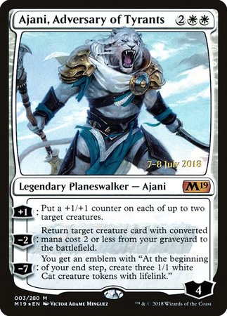 Ajani, Adversary of Tyrants [Core Set 2019 Promos] | Lots Moore NSW