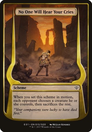 No One Will Hear Your Cries (Archenemy: Nicol Bolas) [Archenemy: Nicol Bolas Schemes] | Lots Moore NSW