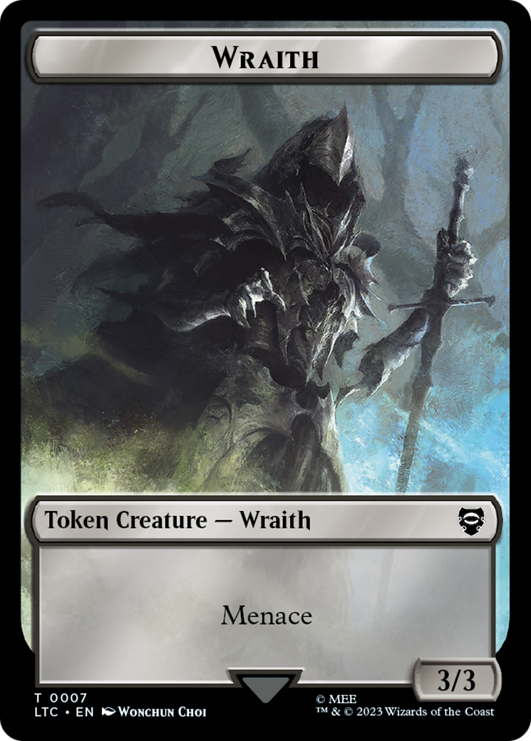 Treasure // Wraith Double-Sided Token [The Lord of the Rings: Tales of Middle-Earth Commander Tokens] | Lots Moore NSW