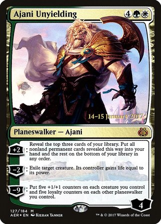 Ajani Unyielding [Aether Revolt Promos] | Lots Moore NSW