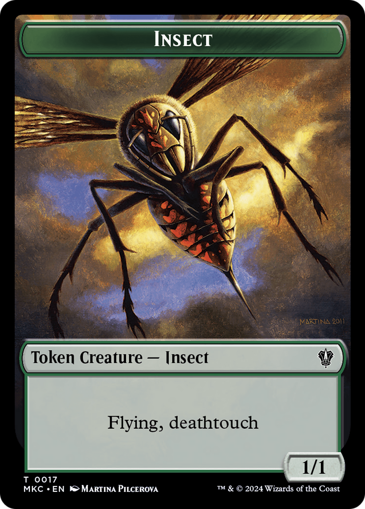 Clue // Insect (0017) Double-Sided Token [Murders at Karlov Manor Commander Tokens] | Lots Moore NSW